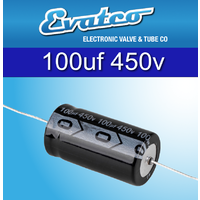 EVATCO 100uf 450v Axial Capacitors Twin pack