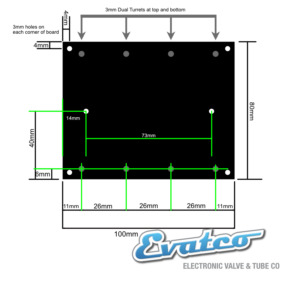 5F6A Turret Board with Custom Filter Board Evatco for all you Amp Parts