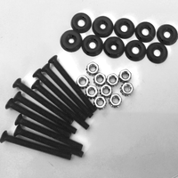 Black Cup Washers, Bolts and Nuts 10 Pack