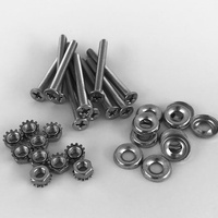 Nickel Cup Washers, Bolts and Nuts 10 Pack