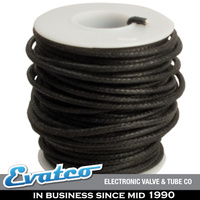 Black Vintage Look Solid Core Cloth Covered Wire