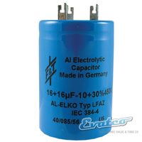 F&T 16+16uf  450v Dual Can Capacitor