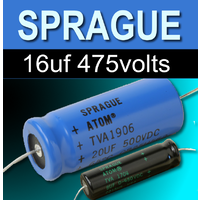 Sprague 16uf 475v Capacitors