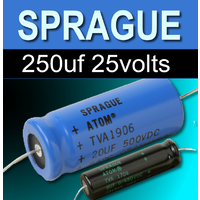 Sprague 250uf 25v Capacitors