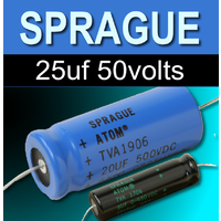 Sprague 25uf 50v Capacitors