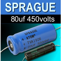 Sprague 80uf 450v Capacitors