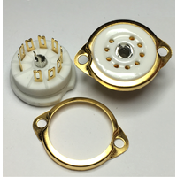 9 Pin Ceramic Socket Gold Pins 22mm chassis hole